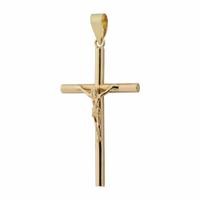 Cruz de oro con cristo relieve 20mm