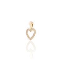 Colgante corazon circonitas oro 18 quilates