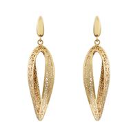 Pendientes ovales filigrana diamantados oro 18 quilates