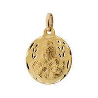 Medalla virgen del carmen oro 18 quilates 18mm