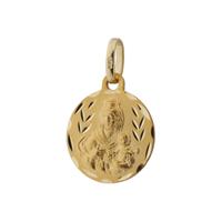 Medalla virgen del carmen 18 quilates 14mm