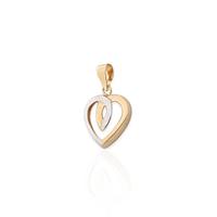 Colgante corazon oro bicolor 18 quilates