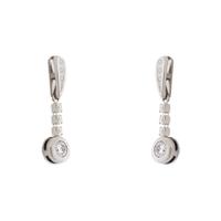 Pendiente oro blanco 18 quilates