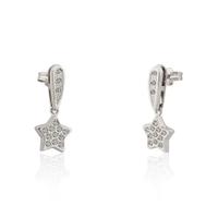Pendiente oro blanco 18 quilates