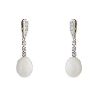 Pendiente oro blanco 18 quilates