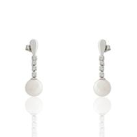 Pendiente oro blanco 18 quilates