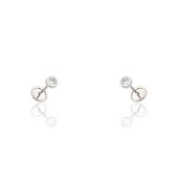 Pendiente oro blanco 18 quilates