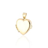 Colgante guardapelo corazon liso oro 18 quilates