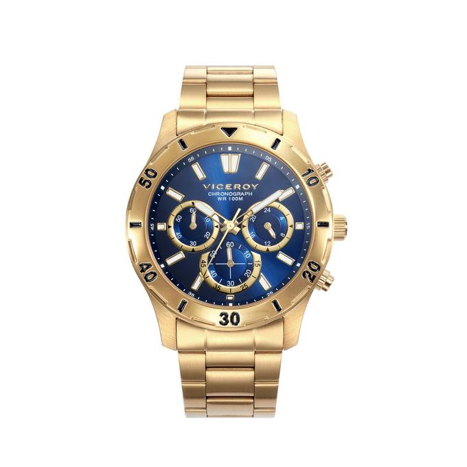 Reloj Hombre Viceroy Cronógrafo Acero Esfera azul