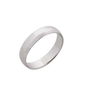 Alianza de Oro Blanco Media Caña Lisa Brillo. Calibre 04 mm. 18AL4ML-BL11