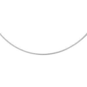 Gargantilla oro blanco macizo cola de topo diamantado 8 lado medida 0,75 de largo 40 30I88