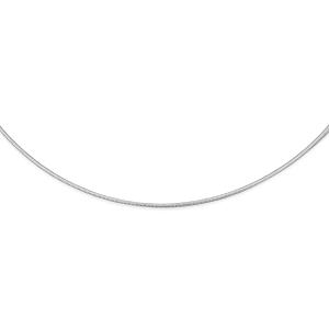Gargantilla oro blanco macizo cola de topo diamantado 8 lado medida 0,75 de largo 45 30I90