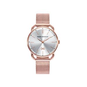 Reloj Mark Maddox para Señora de Acero Pavonado Rosa con Armys de Malla Milanesa Pavonada Rosa de Calibre 16mm. Esfera Gris con Números Palos. Bisel Liso. Sumergible 50 metros. Caja de 35 mm. MM7117-07