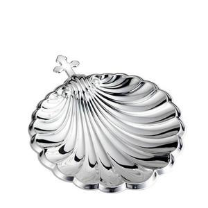 Concha de Bautismo de Plata con Cruz de Portugal de Calibre 14x11mm PD69005