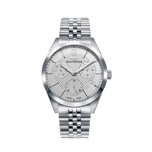 Reloj Multifunción Swiss Made de Sandoz para Hombre de Acero con Armis Mate-Brillo de Calibre 20 mm. Esfera Blanca con Números Árabes y Palos con Calendario. Bisel Liso con Cristal de Zafiro. Sumegible 50 metros. Caja de 41 mm S81519-05