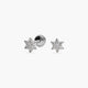 Pendientes de oro blanco 18k circonitas 5 mm