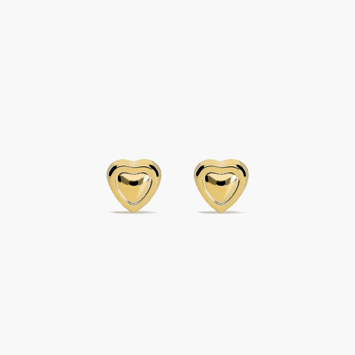 Pendientes corazón de oro 18K para bebé 5 mm