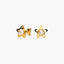 Pendientes estrella de oro 18K con perlas 8 mm