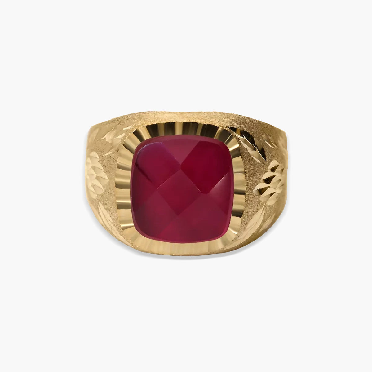 Sello infantil cuadrado de oro 18K circonita cúbica