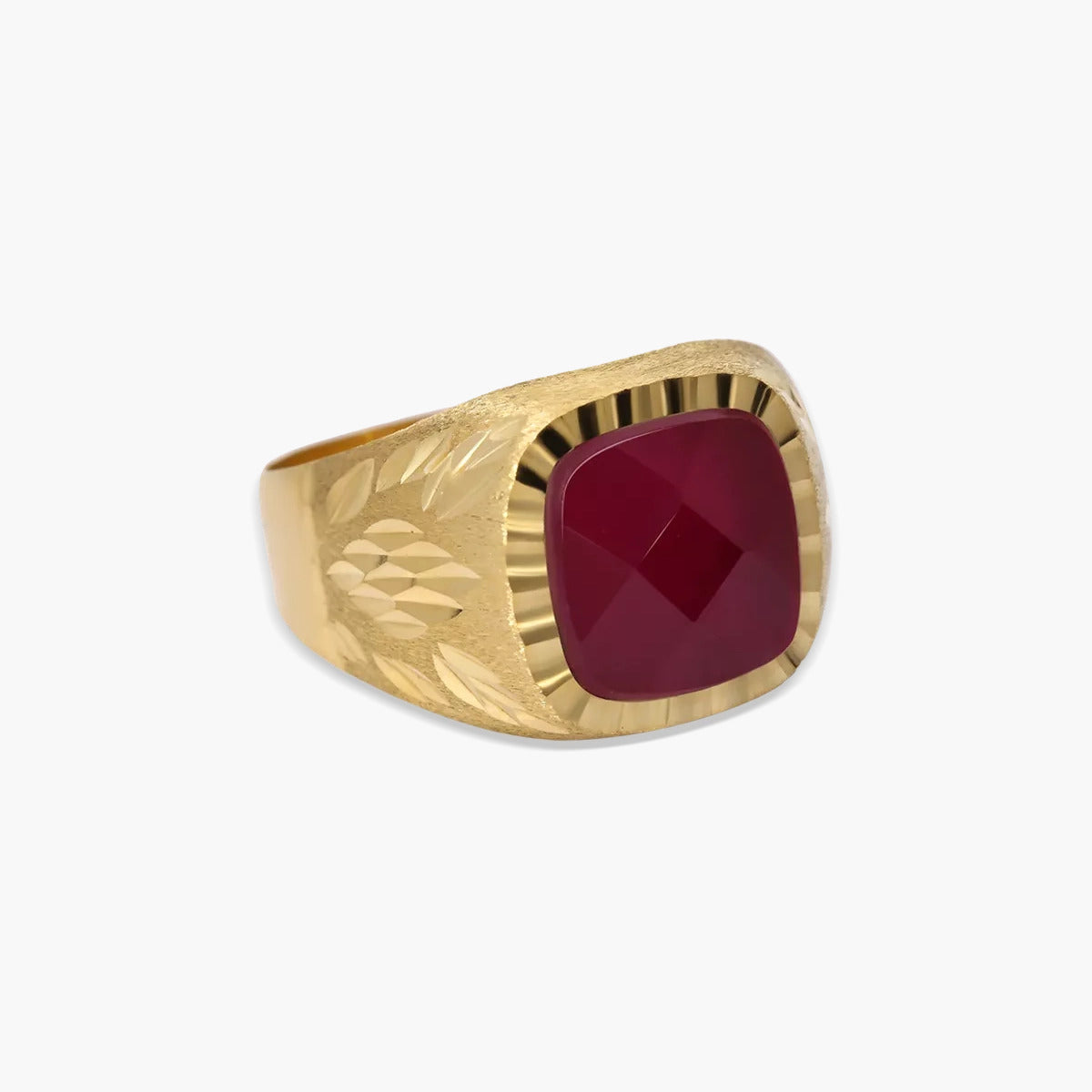Sello infantil cuadrado de oro 18K circonita cúbica
