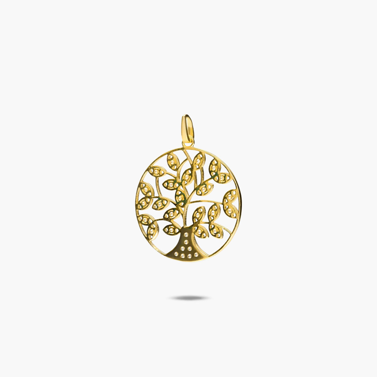 Colgante árbol de la vida de oro bicolor 18K 20 mm TREE OF LIFE