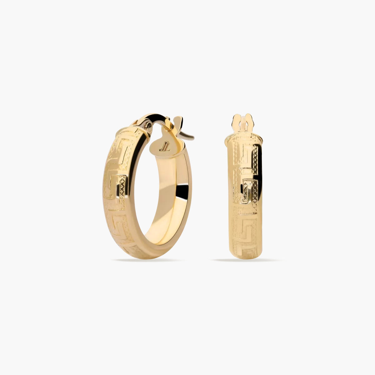 Pendientes de aro de oro 18K 15 mm HELLENE