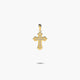 Cruz de oro 18K circonitas en canal 17 mm