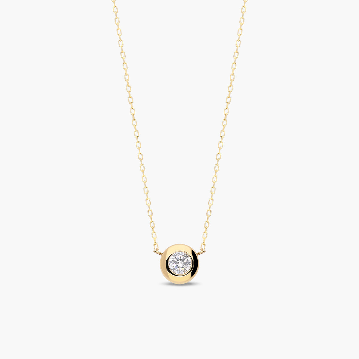 Collar de oro 18K circonita 5 mm