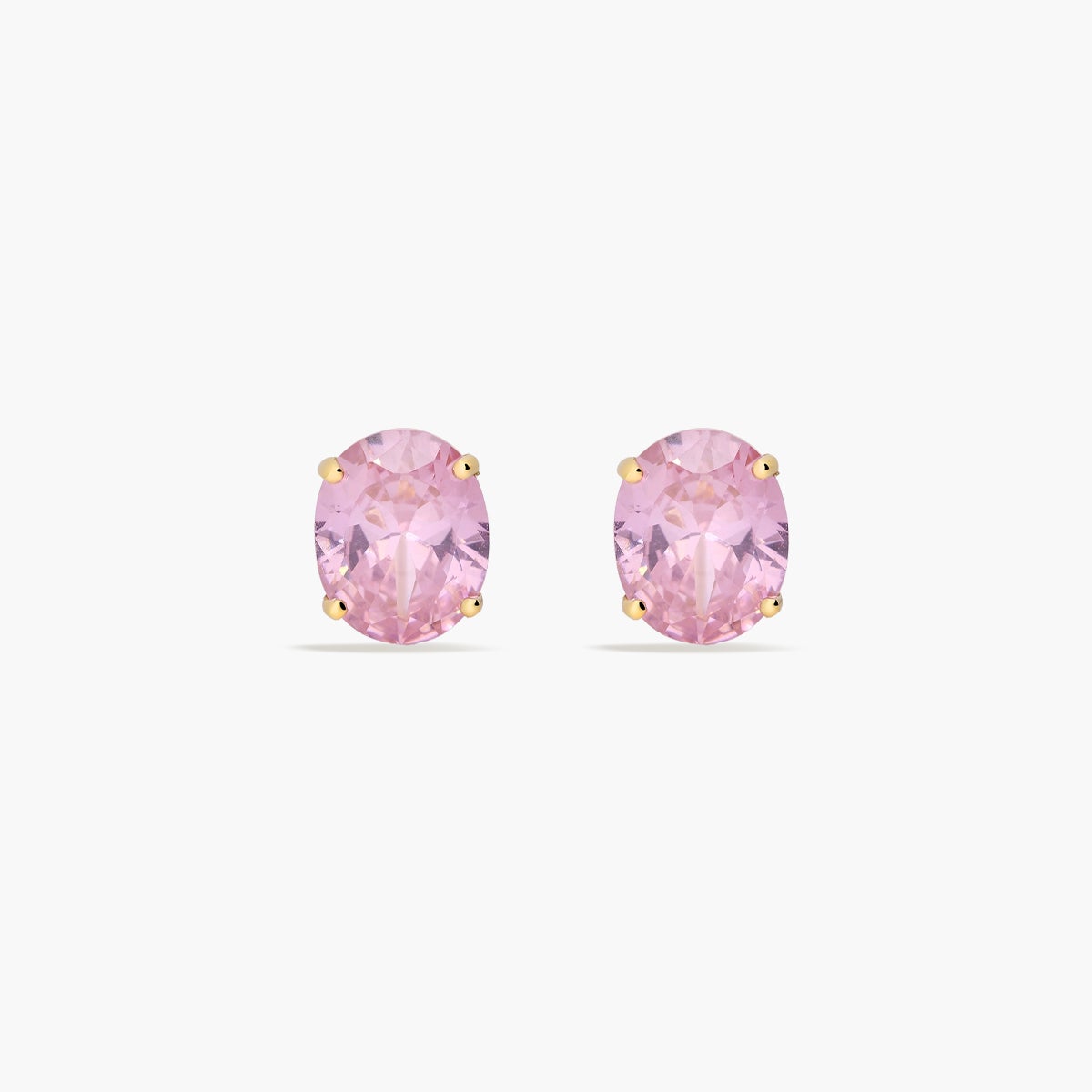 Pendientes de oro 18K circonita rosa 10 mm COLORS