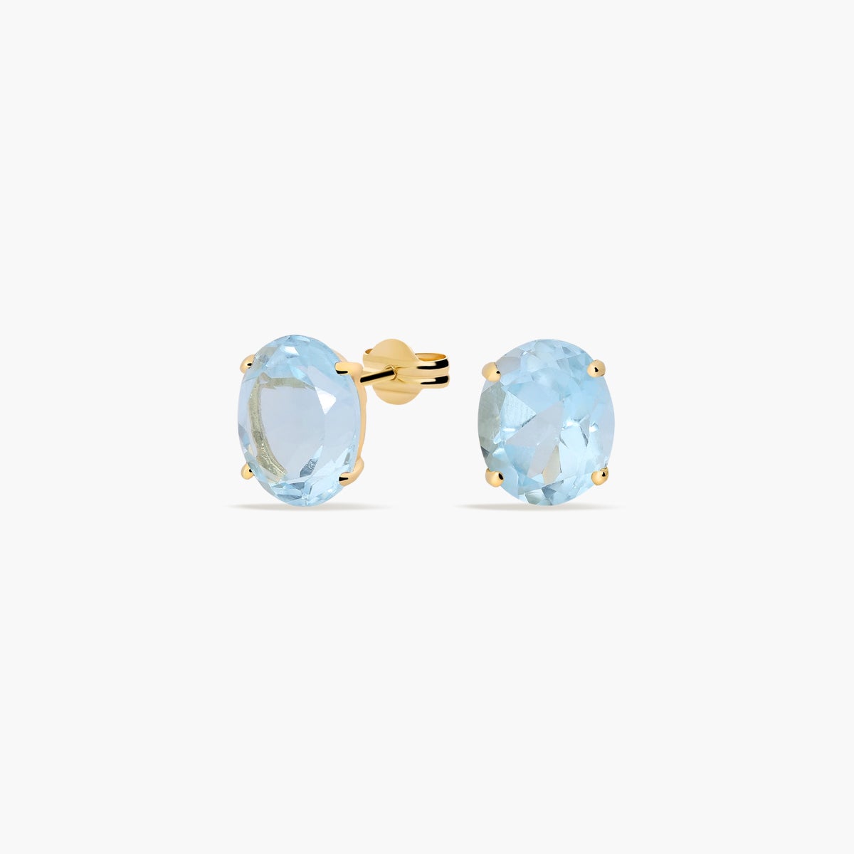 Pendientes de oro 18K topacio azul 10 mm COLORS