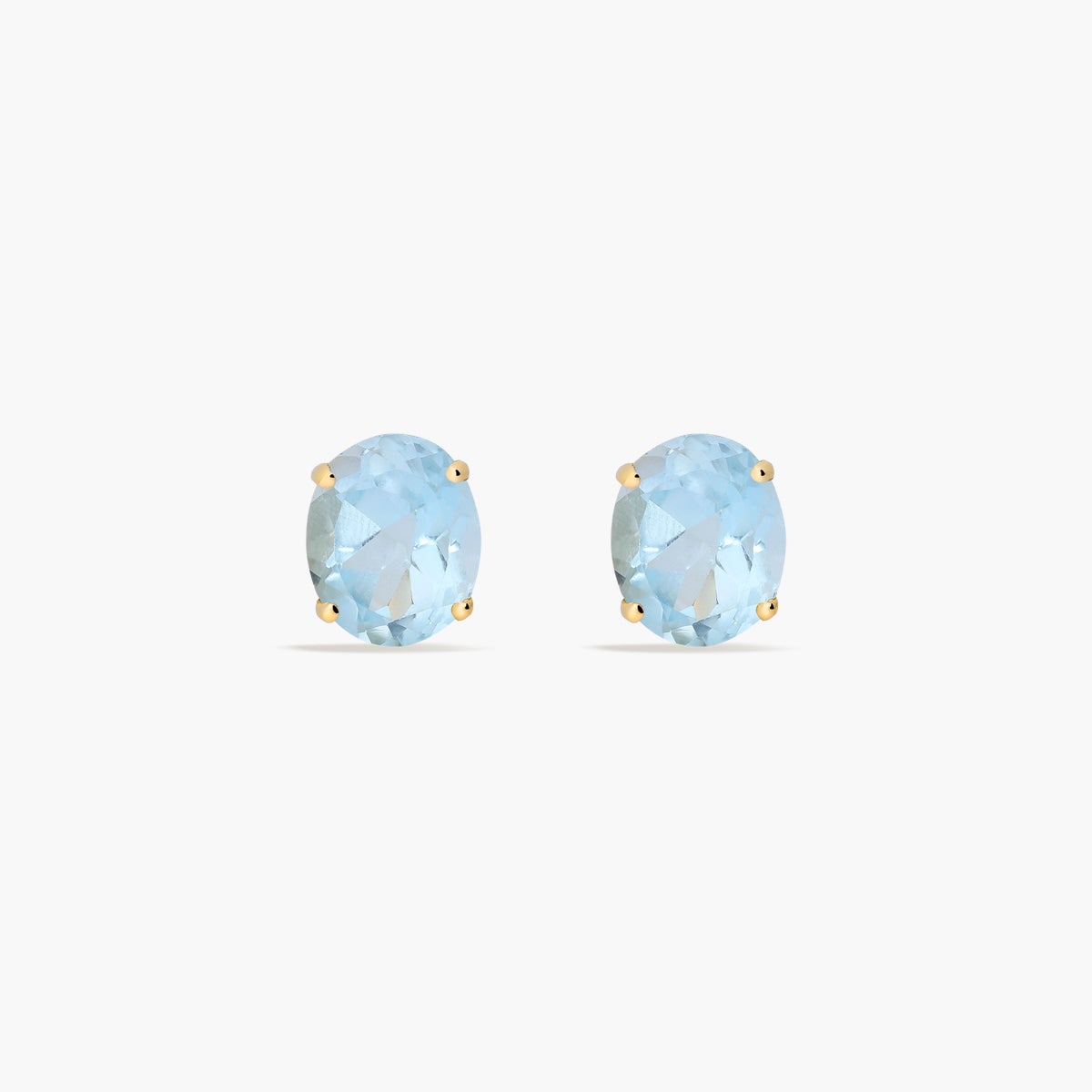 Pendientes de oro 18K topacio azul 10 mm COLORS