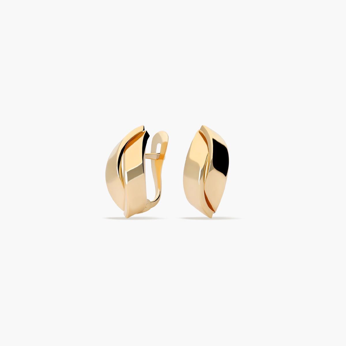 Pendientes de oro 18K enlazados 13 mm