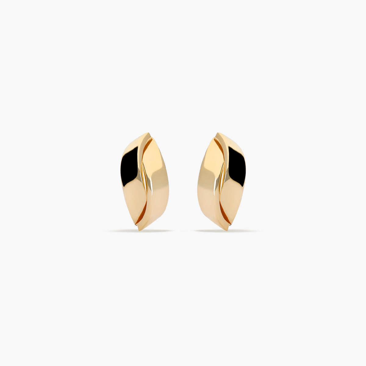 Pendientes de oro 18K enlazados 13 mm