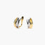 Pendientes de oro bicolor 18K 13 mm