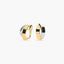 Pendientes de oro bicolor 18K 8 mm