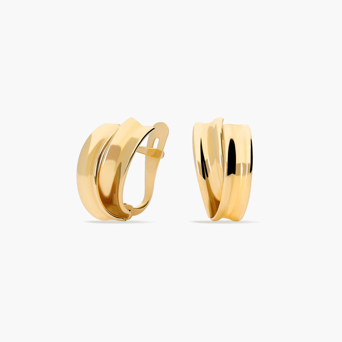 Pendientes de oro 18K enlazados 8 mm