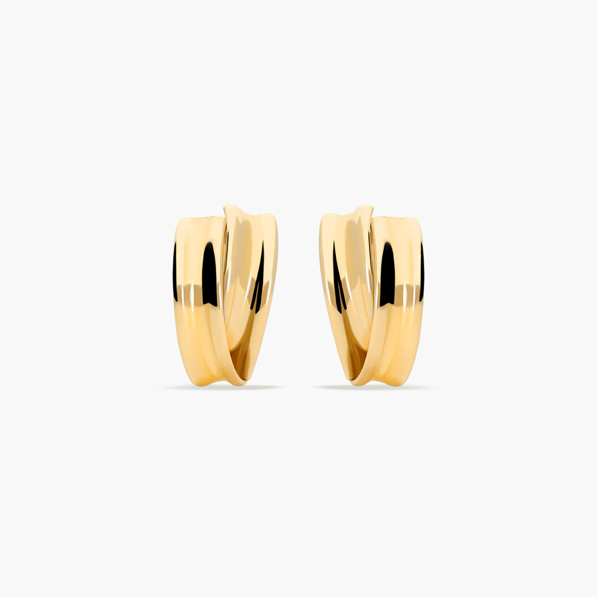 Pendientes de oro 18K enlazados 8 mm