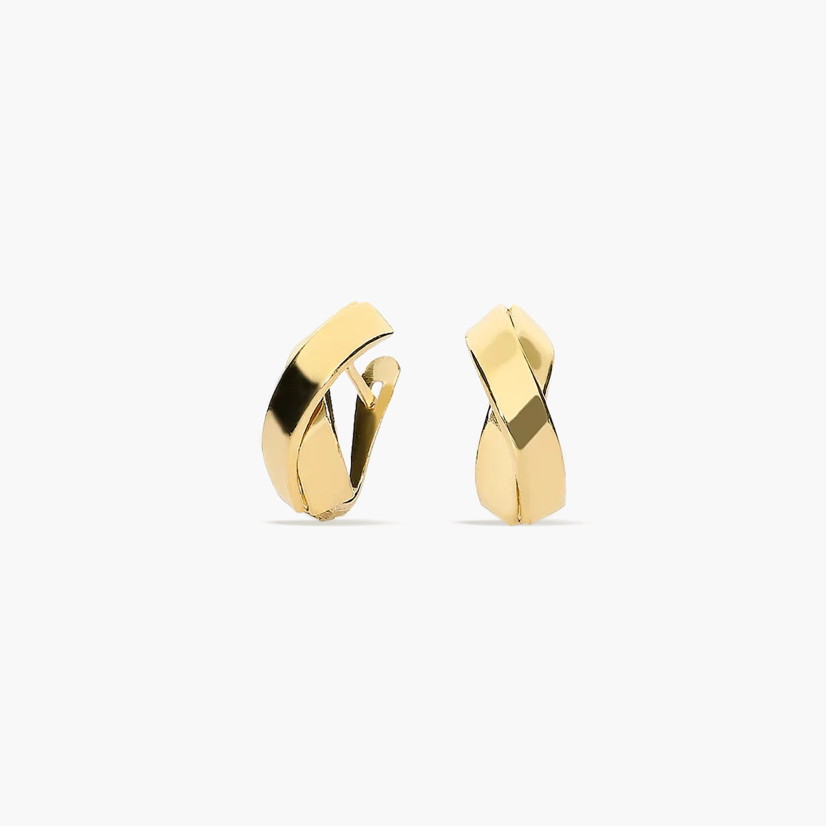 Pendientes de oro 18K enlazados 14 mm