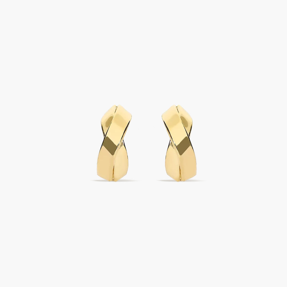 Pendientes de oro 18K enlazados 14 mm