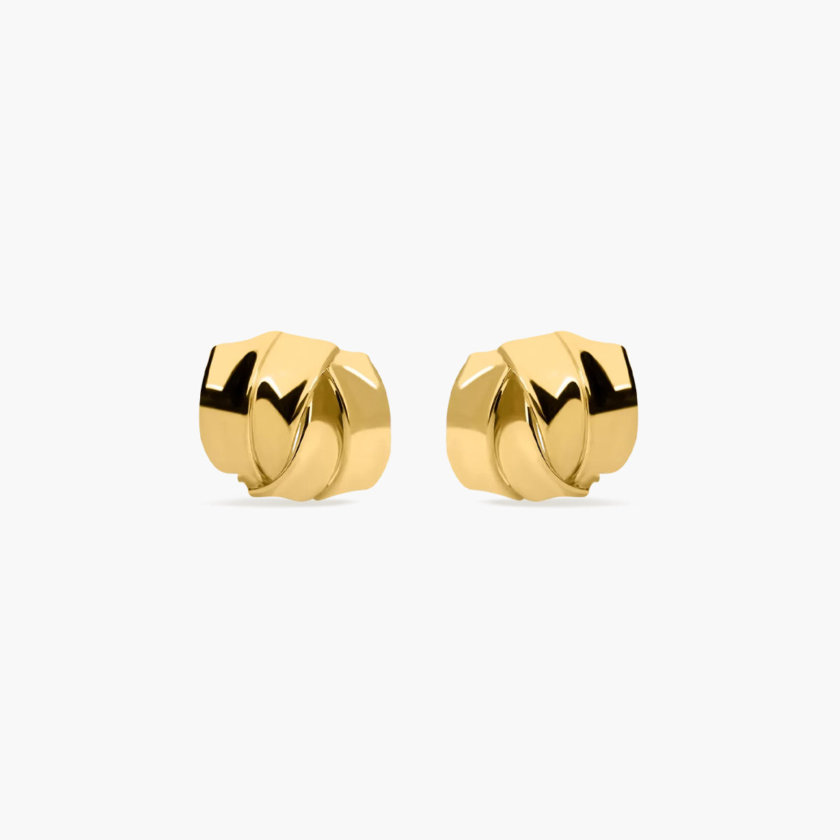 Pendientes de oro 18K enlazados 15 mm