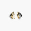 Pendientes de oro bicolor 18K 13 mm