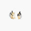 Pendientes de oro bicolor 18K 18 mm