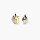 Pendientes de oro bicolor 18K 18 mm