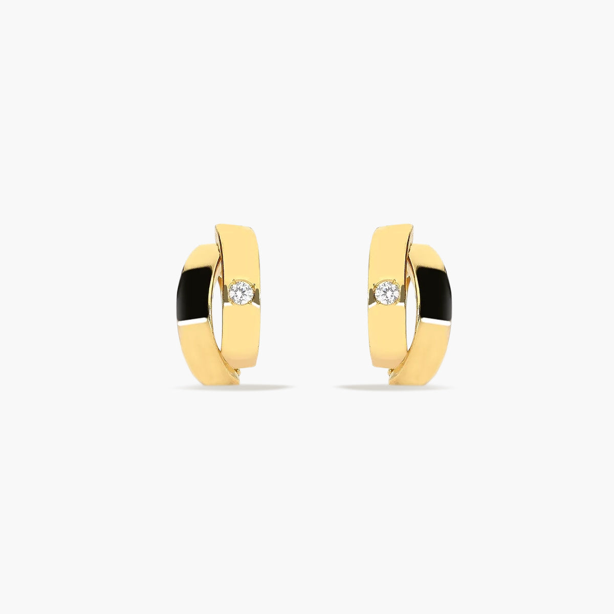 Pendientes de oro 18K circonita 12 mm