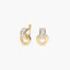 Pendientes círculo de oro 18K circonita 16 mm
