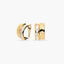 Pendientes de oro 18K bagué greca circonitas 12 mm