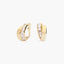 Pendientes de oro 18K circonitas bagué 14 mm