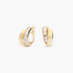 Pendientes de oro 18K circonitas bagué 14 mm