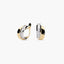Pendientes de oro bicolor 18K circonitas bagué 13 mm