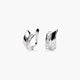 Pendientes de oro blanco 18K circonitas bagué 12 mm
